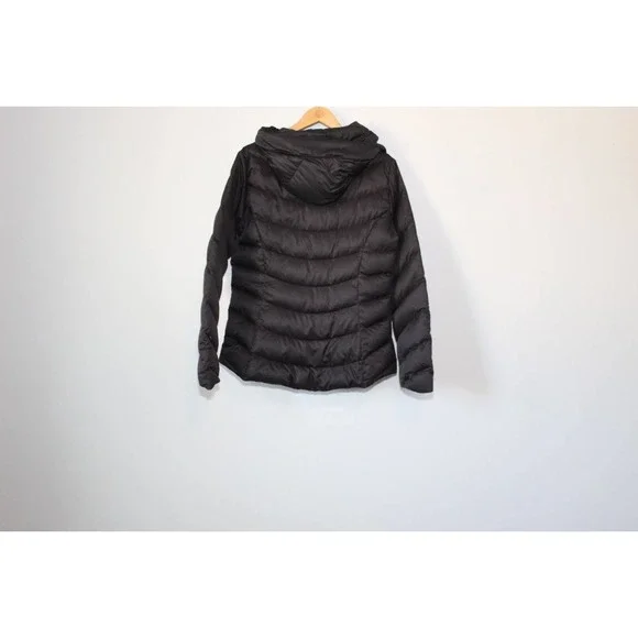 Patagonia Downtown Jacket Hooded Puffer Black Down Coat Womens Size Large H14287 - Picture 10 of 15